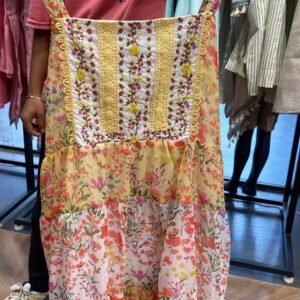 Women's Multicolour Floral Short Dress - L